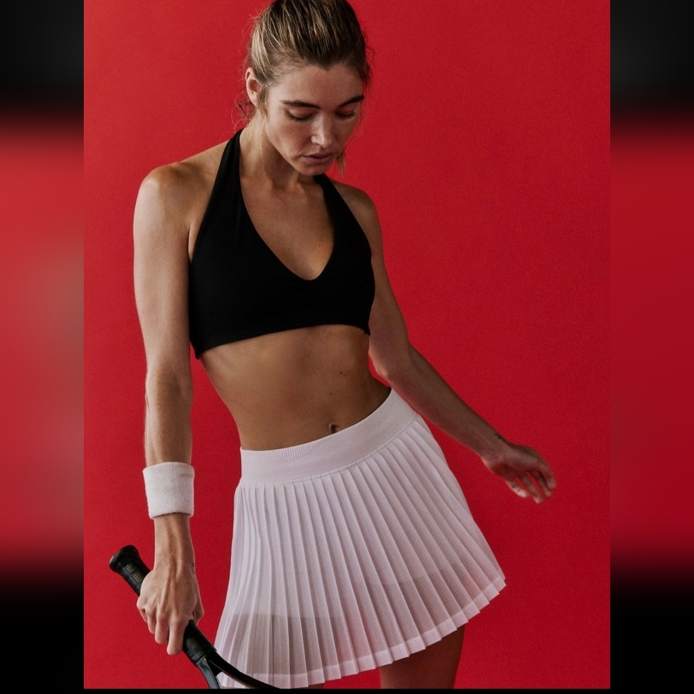 Free People Movement Rally Ruffle Mini Skirt – White, Medium, NWT.